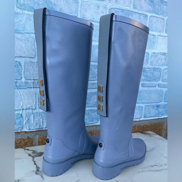 Stuart Weitzman The Griffin Rain Boot in Color Blue size 5/6.5 - Picture 5 of 11